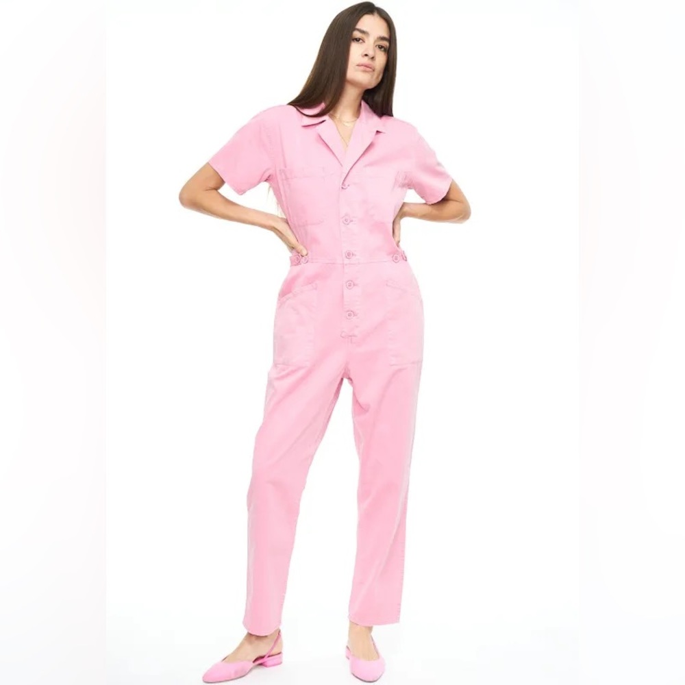 Pistola Grover Cotton Jumpsuit - Flamingo - Size XL - Pockets